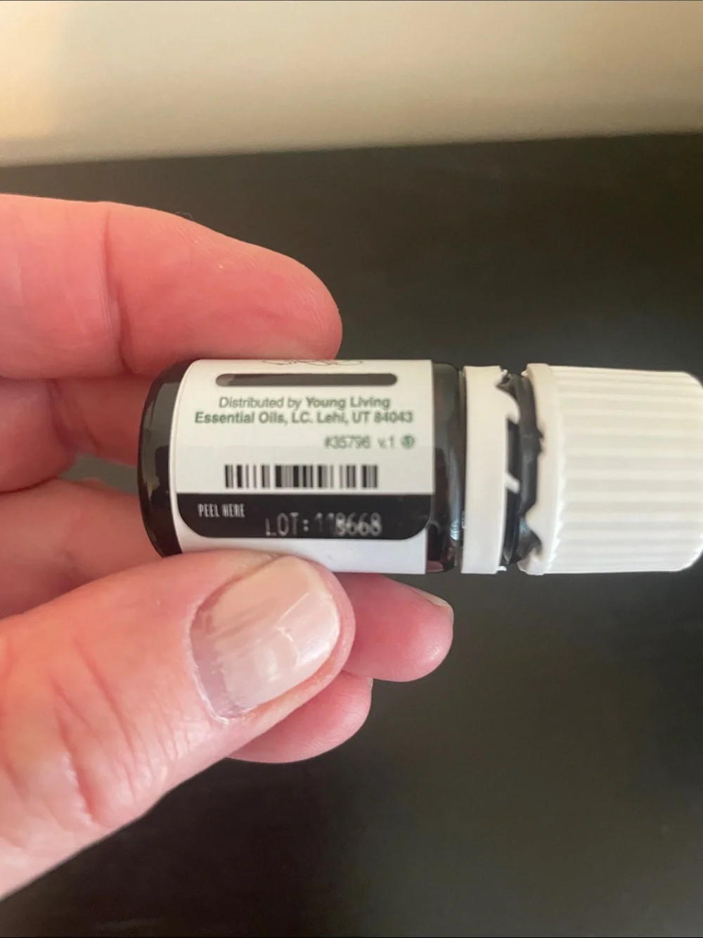 Young Living Bloom Essential Oil - White Cap, White Label - opened, mostly full